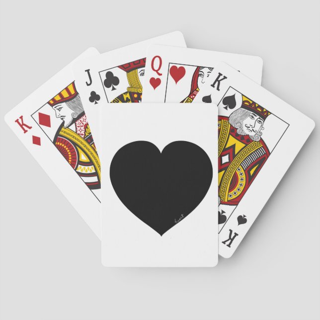 Black Heart Playing Cards (Back)