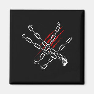 Black Heart Red Chains Cool Gothic Valentine's Day Magnet