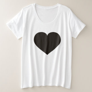 Black heart T-Shirt Plus Size T-Shirt
