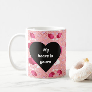 black heart vibrant romantic wallpaper coffee mug