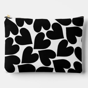 Black Hearts Cosmetic Bag