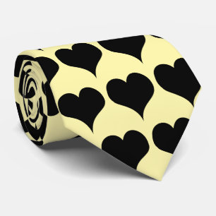 Black Hearts Design Tie