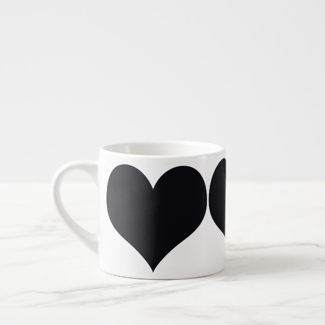 Black Hearts Espresso Cup (Left)