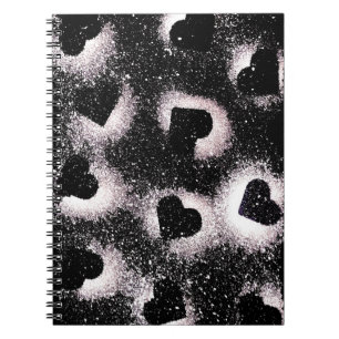 Black Hearts Spraypaint Notebook