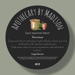 Black Herbal Product Ingredient Labels
