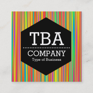 Black Hexagon - Abstract 120716(010) Square Business Card