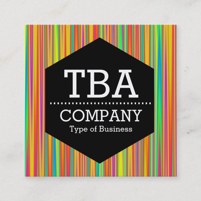 Black Hexagon - Abstract 120716(010) Square Business Card (Front)