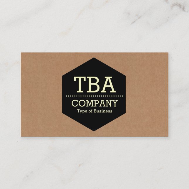 Black Hexagon - Cardboard Business Card (Front)