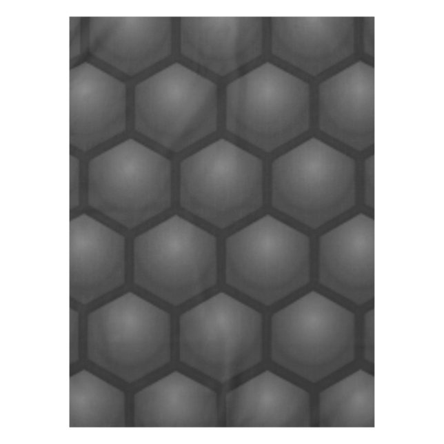 BLACK HEXAGON PATTERN TABLECLOTH (Front)