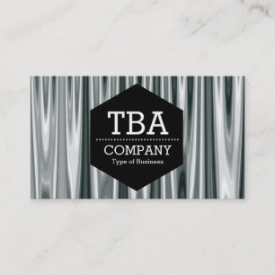 Black Hexagon - Silver Curtains 01 Business Card
