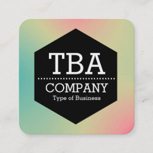 Black Hexagon -  Soft Gradient Square Business Car Square Business Card
