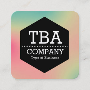 Black Hexagon -  Soft Gradient Square Business Car Square Business Card