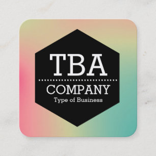 Black Hexagon -  Soft Gradient Square Business Car Square Business Card