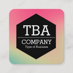 Black Hexagon -  Soft Gradient Square Business Car Square Business Card