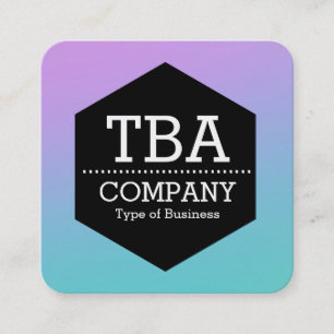 Black Hexagon - Soft Gradient Square Business Card