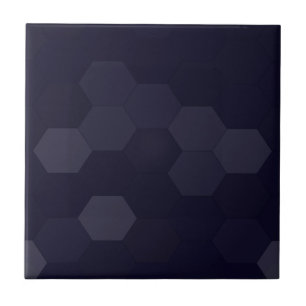 Black Hexagons Tile