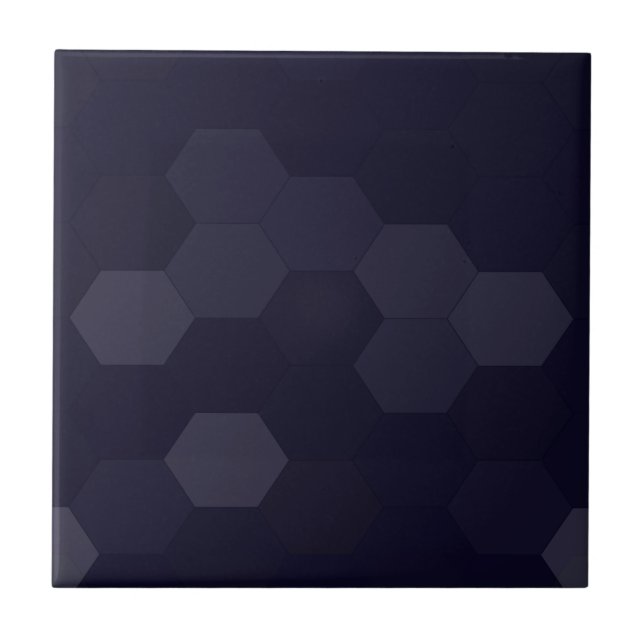 Black Hexagons Tile (Front)