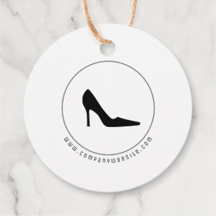 Black High Heel Shoe Favour Tags