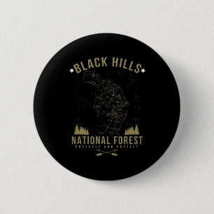 Black Hill National Forest Shirt South Dakota Hiki 6 Cm Round Badge