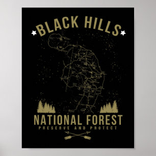 Black Hill National Forest Shirt South Dakota Hiki Poster