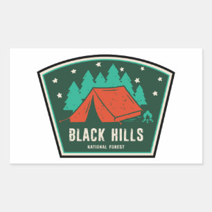 Black Hills National Forest Camping Rectangular Sticker