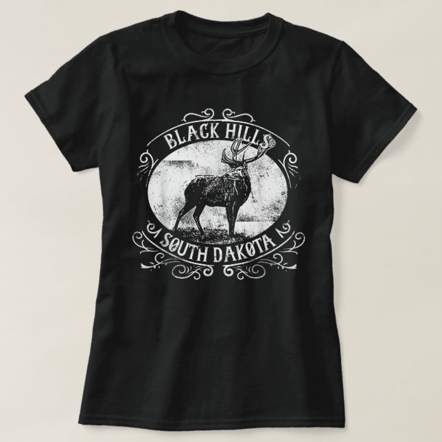 Black Hills South Dakota Deer  T-Shirt (Design Front)