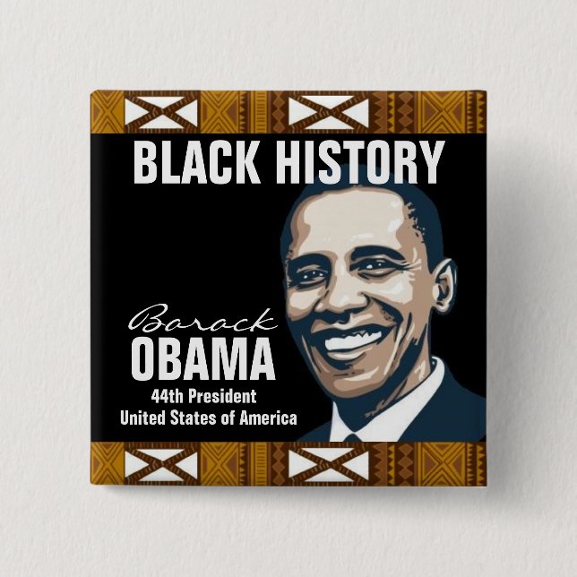 BLACK HISTORY 15 CM SQUARE BADGE (Front)