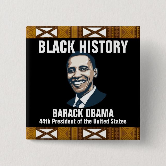 BLACK HISTORY 15 CM SQUARE BADGE (Front)