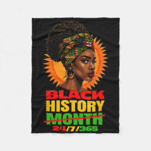 Black History 247365 Melanin Juneteenth African Am Fleece Blanket