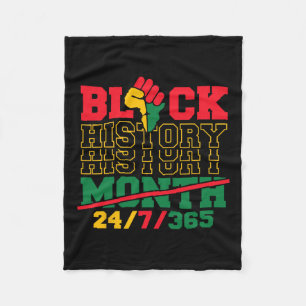 Black History 247365 Men Women Kids Black History  Fleece Blanket
