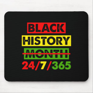 Black History 24 7 365 Africa Map Bhm Pride Afro W Mouse Mat