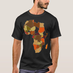 Black History  Africa Map Proud African Roots Gift T-Shirt