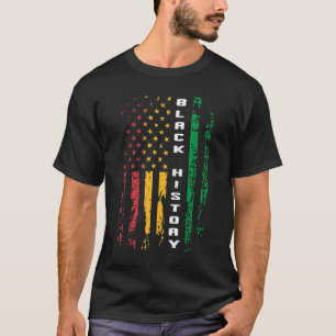 Black History African American Flag Africa Black P T-Shirt