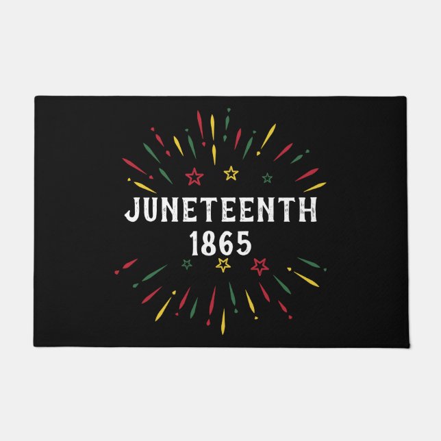 Black History African American Juneteenth 1865 Doormat (Front)