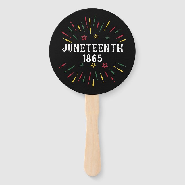 Black History African American Juneteenth 1865 Hand Fan (Front)