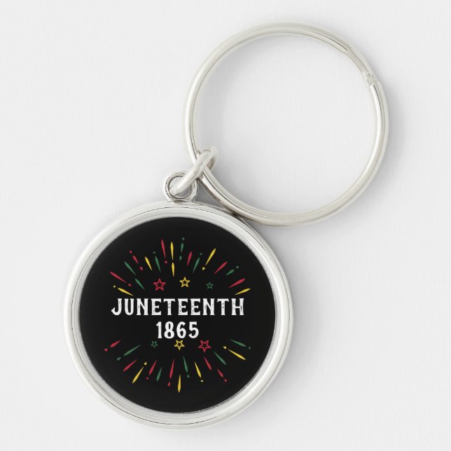 Black History African American Juneteenth 1865 Key Ring (Front)