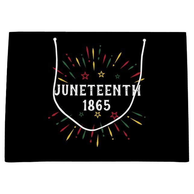 Black History African American Juneteenth 1865 Large Gift Bag (Front)