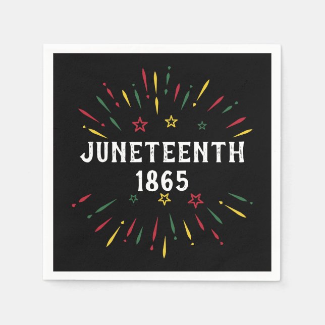 Black History African American Juneteenth 1865 Napkin (Front)