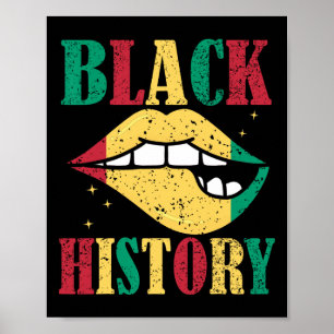 Black History African American Lips Poster