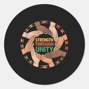 Black History African American Pride Strength Thro Classic Round Sticker
