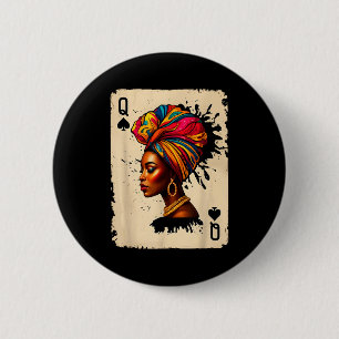 Black History African Melanin Queen Card Proud Gir 6 Cm Round Badge
