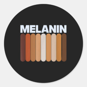 Black History African Pride Juneteenth Melanin Classic Round Sticker