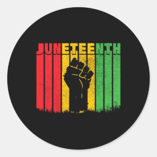 Black History Afro American African Freedom  Classic Round Sticker