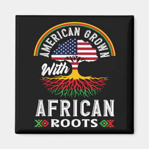 Black History American Grown With African Roots Tr Magnet