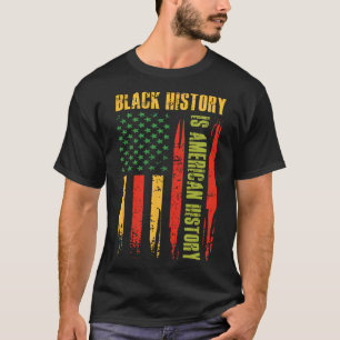 Black History American History Us Flag Bhm African T-Shirt
