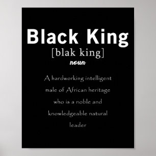 Black History Black King Definition Proud African Poster