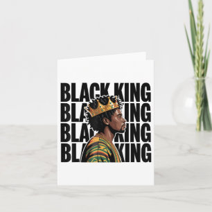 Black History Black Man King Dad Afro Melanin Men  Card