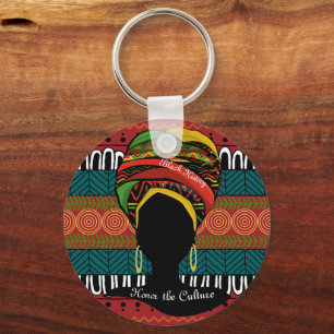 Black History Blue Multicolor Fashion Keychain