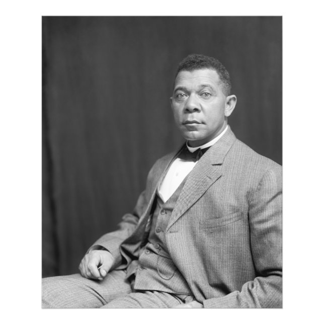 Black History: Booker T Washington, Civil Rights Photo Print (Front)