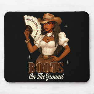Black History Boots On The Ground Cowgirl Western  Mouse Mat